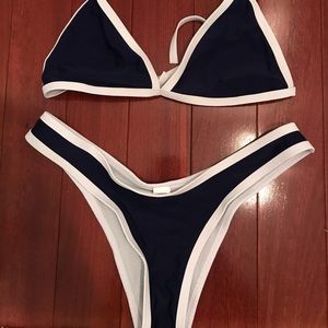 Navy blue bathing suit